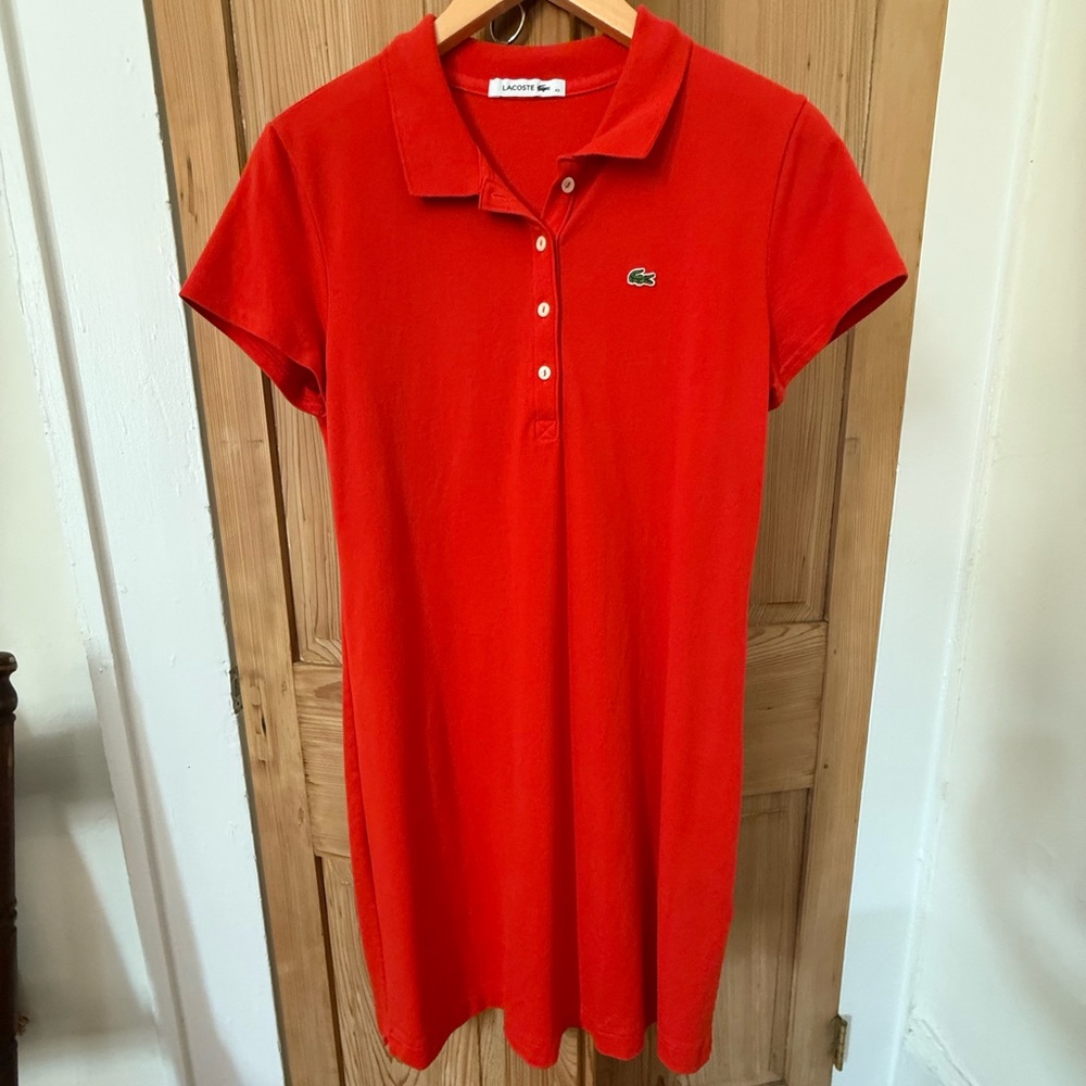 Lacoste Women's Stretch Cotton Piqué Mini Polo Dress - Size 42